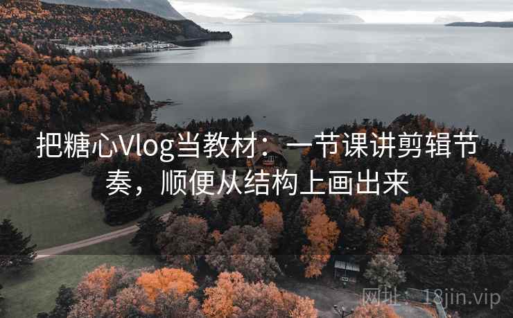 把糖心Vlog当教材：一节课讲剪辑节奏，顺便从结构上画出来